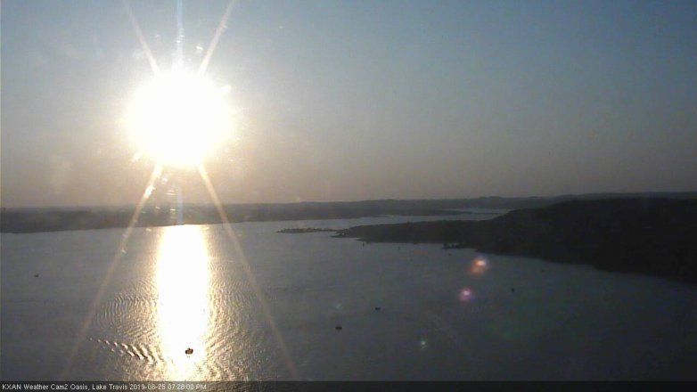Lake Travis webcam, August 25, 2019 6:30 PM CT