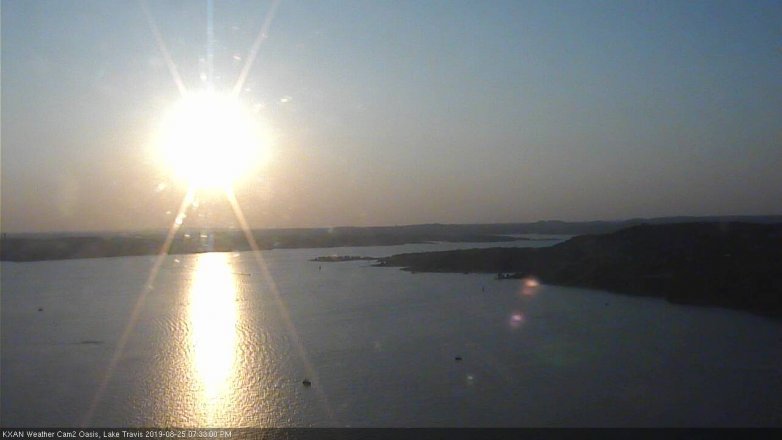 Lake Travis webcam, August 25, 2019 6:35 PM CT