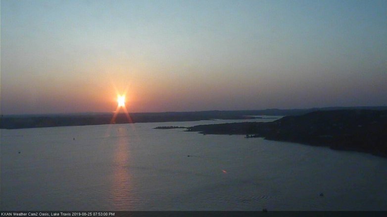 Lake Travis webcam, August 25, 2019 6:55 PM CT