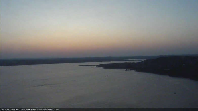 Lake Travis webcam, August 25, 2019 7:10 PM CT