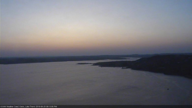 Lake Travis webcam, August 25, 2019 7:15 PM CT