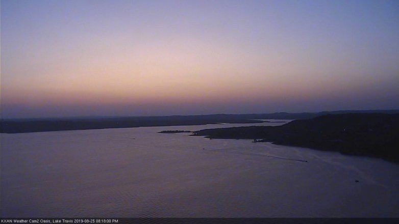 Lake Travis webcam, August 25, 2019 7:20 PM CT