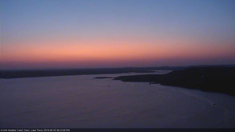 Lake Travis webcam, August 25, 2019 7:25 PM CT