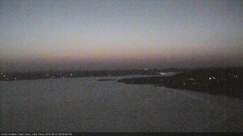 Lake Travis webcam, August 25, 2019 7:40 PM CT