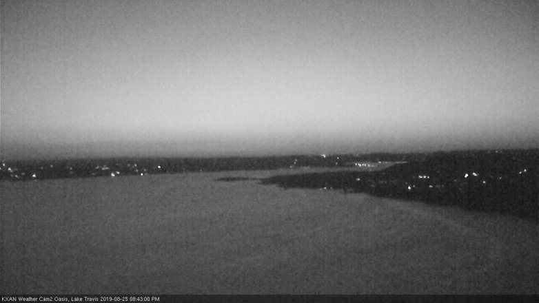 Lake Travis webcam, August 25, 2019 7:45 PM CT