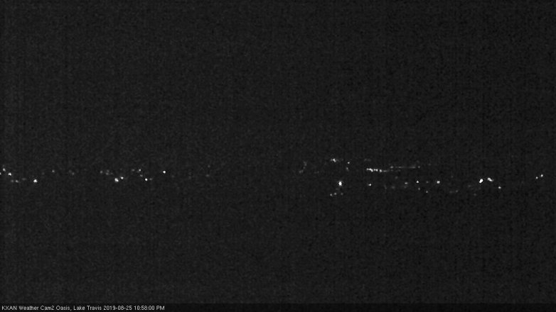 Lake Travis webcam, August 25, 2019 10:00 PM CT