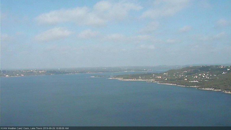Lake Travis webcam, August 26, 2019 9:10 AM CT