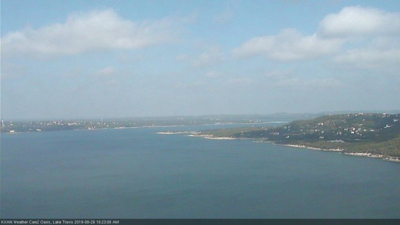 Lake Travis webcam, August 26, 2019 9:25 AM CT