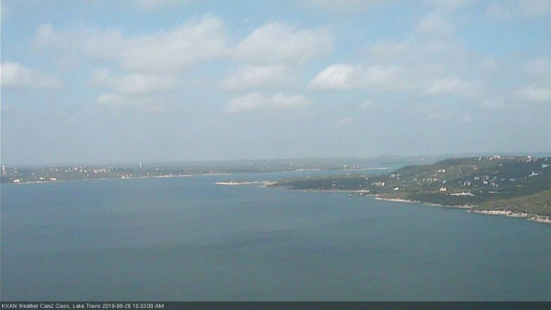 Lake Travis webcam, August 26, 2019 9:35 AM CT