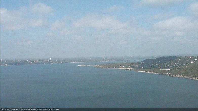 Lake Travis webcam, August 26, 2019 9:40 AM CT