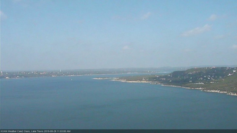 Lake Travis webcam, August 26, 2019 10:05 AM CT