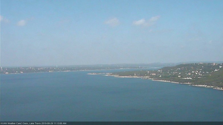 Lake Travis webcam, August 26, 2019 10:15 AM CT