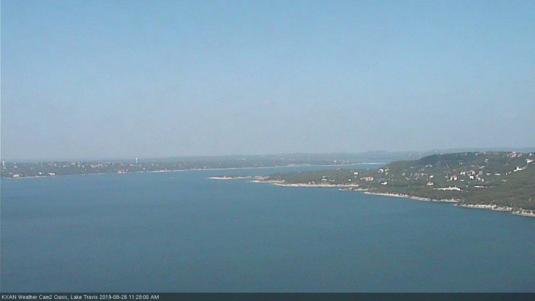 Lake Travis webcam, August 26, 2019 10:30 AM CT