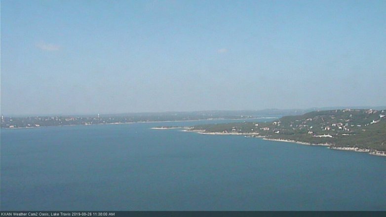 Lake Travis webcam, August 26, 2019 10:40 AM CT