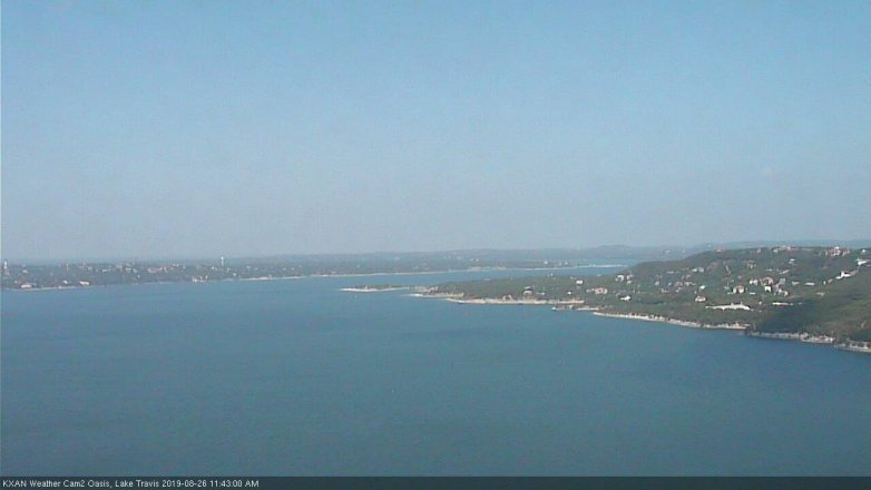 Lake Travis webcam, August 26, 2019 10:45 AM CT