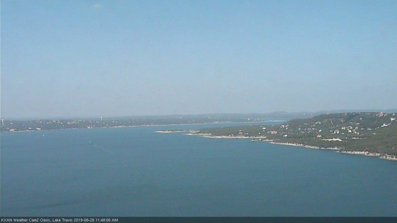 Lake Travis webcam, August 26, 2019 10:50 AM CT