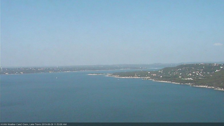 Lake Travis webcam, August 26, 2019 10:55 AM CT