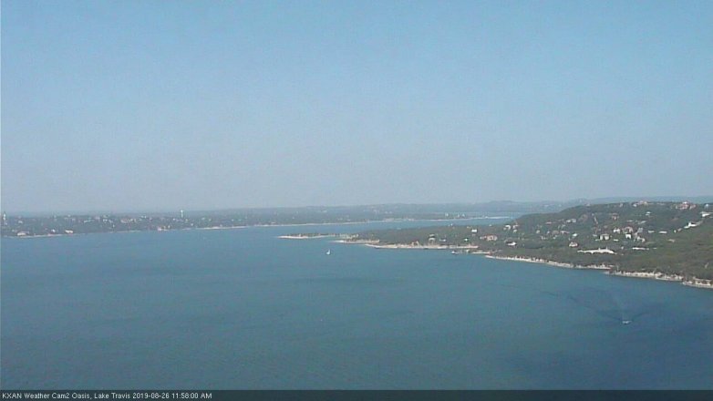 Lake Travis webcam, August 26, 2019 11:00 AM CT
