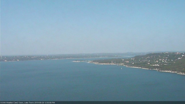 Lake Travis webcam, August 26, 2019 11:05 AM CT