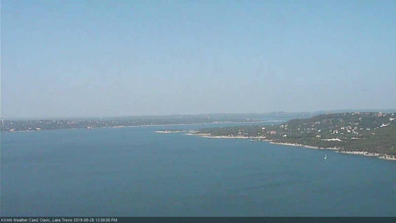 Lake Travis webcam, August 26, 2019 11:10 AM CT