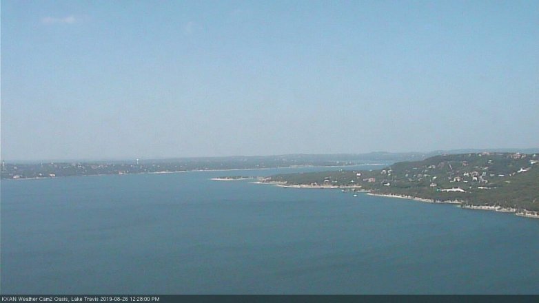 Lake Travis webcam, August 26, 2019 11:30 AM CT