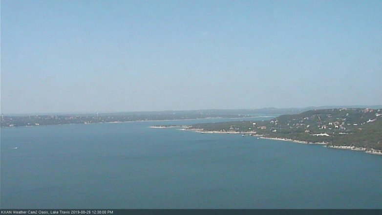 Lake Travis webcam, August 26, 2019 11:40 AM CT