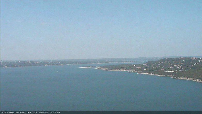 Lake Travis webcam, August 26, 2019 11:45 AM CT