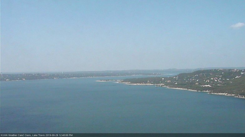 Lake Travis webcam, August 26, 2019 11:50 AM CT