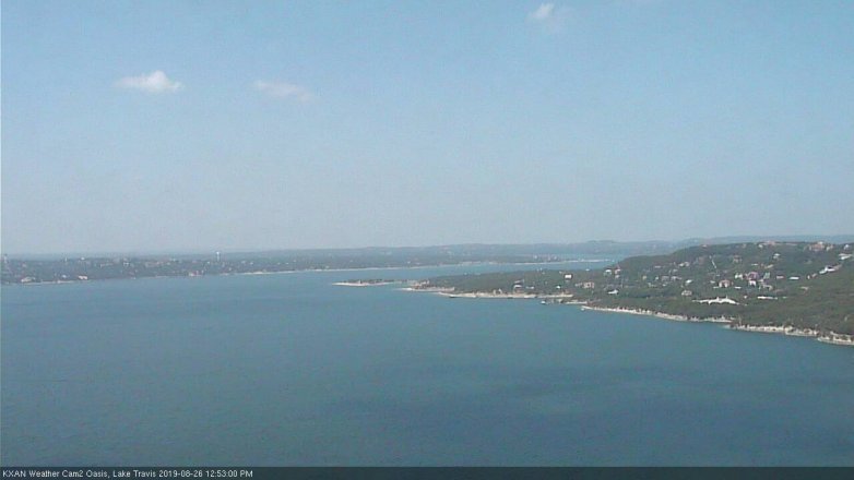 Lake Travis webcam, August 26, 2019 11:55 AM CT