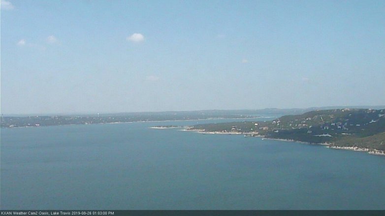 Lake Travis webcam, August 26, 2019 12:05 PM CT