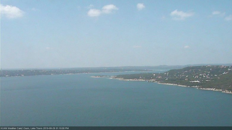 Lake Travis webcam, August 26, 2019 12:20 PM CT