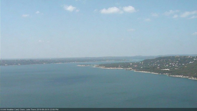 Lake Travis webcam, August 26, 2019 12:25 PM CT