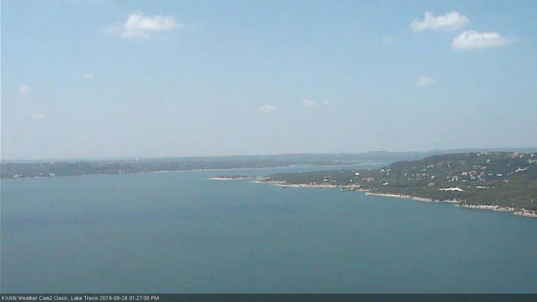 Lake Travis webcam, August 26, 2019 12:30 PM CT