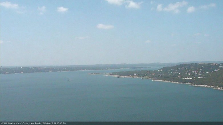 Lake Travis webcam, August 26, 2019 12:40 PM CT