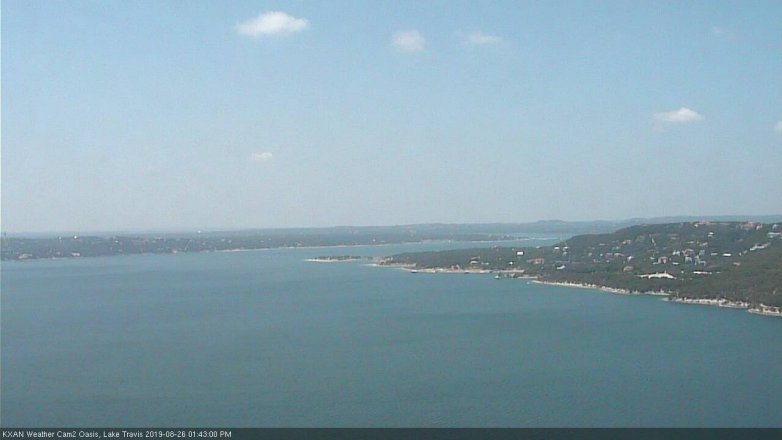 Lake Travis webcam, August 26, 2019 12:45 PM CT
