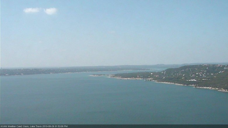 Lake Travis webcam, August 26, 2019 12:55 PM CT