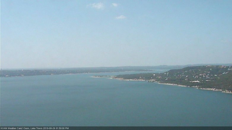 Lake Travis webcam, August 26, 2019 1:00 PM CT