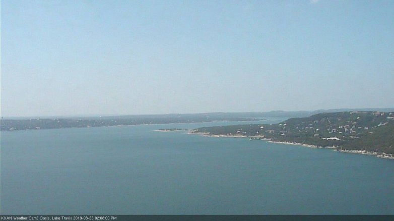 Lake Travis webcam, August 26, 2019 1:10 PM CT