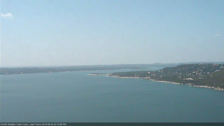 Lake Travis webcam, August 26, 2019 1:20 PM CT