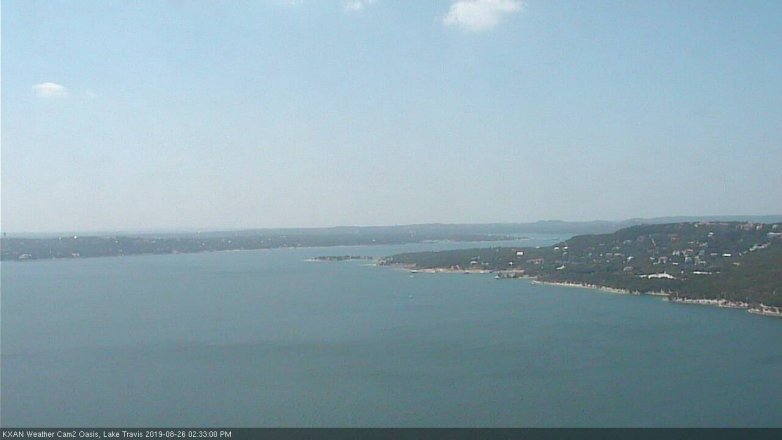 Lake Travis webcam, August 26, 2019 1:35 PM CT