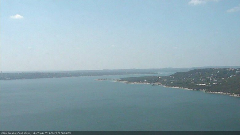 Lake Travis webcam, August 26, 2019 1:40 PM CT