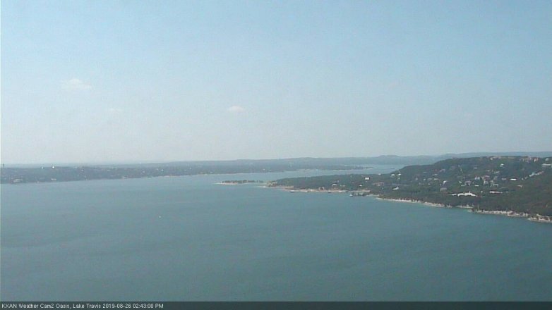 Lake Travis webcam, August 26, 2019 1:45 PM CT