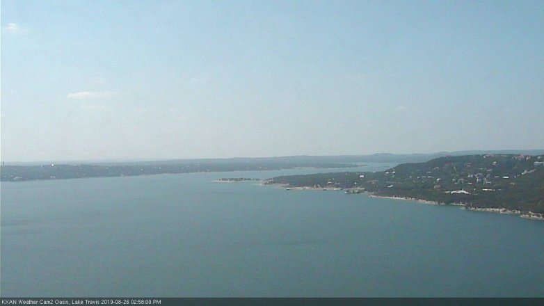 Lake Travis webcam, August 26, 2019 2:00 PM CT