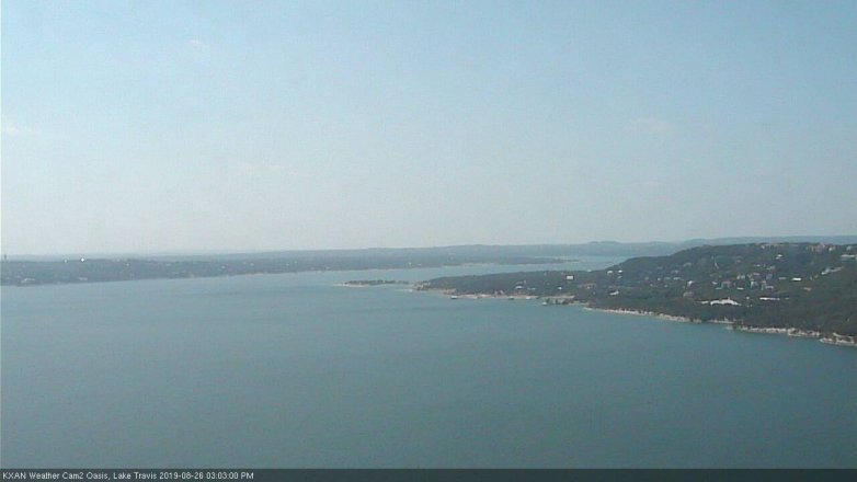 Lake Travis webcam, August 26, 2019 2:05 PM CT
