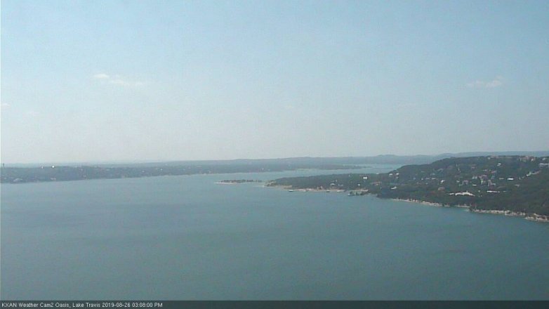 Lake Travis webcam, August 26, 2019 2:10 PM CT