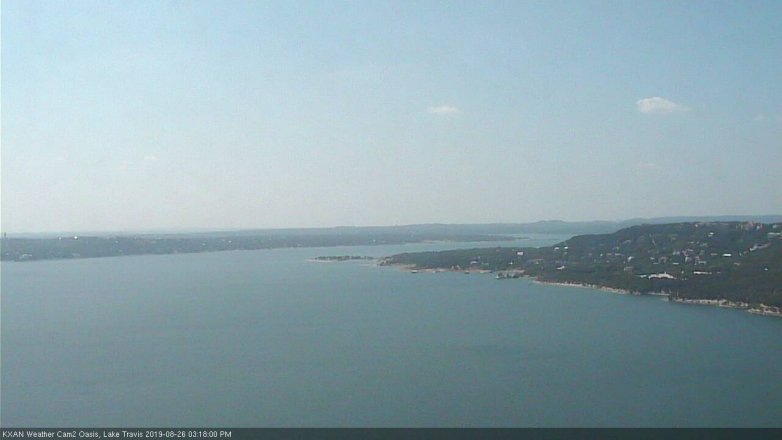 Lake Travis webcam, August 26, 2019 2:20 PM CT