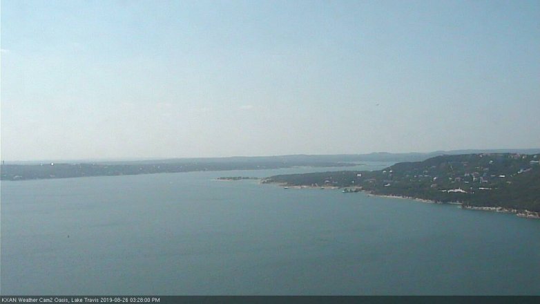 Lake Travis webcam, August 26, 2019 2:30 PM CT