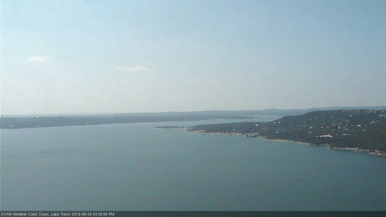 Lake Travis webcam, August 26, 2019 2:40 PM CT