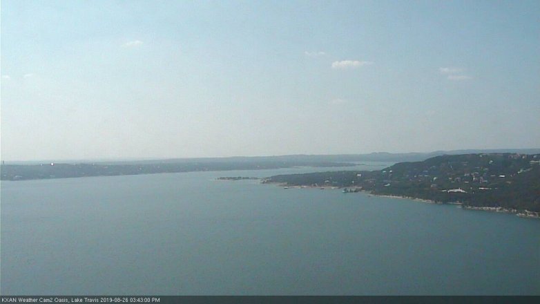 Lake Travis webcam, August 26, 2019 2:45 PM CT