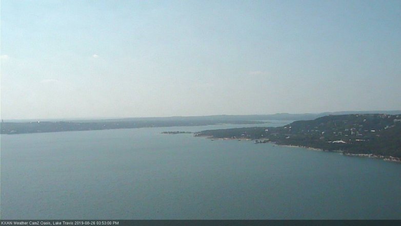 Lake Travis webcam, August 26, 2019 2:55 PM CT